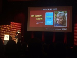 Deirdre Dorn at the Writers' Trust Ceremony