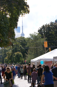 The WOTS crowd with the CN tower shown in the background